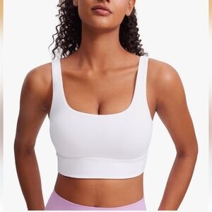CRZ YOGA White Sports Bra Butterluxe L
